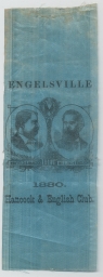 Engelsville Hancock & English Club Ribbon, 1880