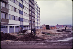 Residential tower and environs under construction (Mladá Boleslav, CZ)