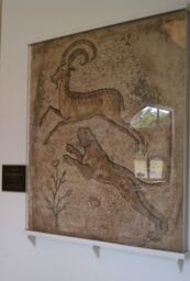 Roman Syria Lioness Attacking an Ibex