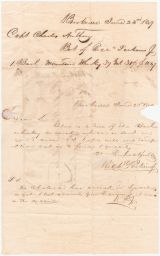Letter from Rich Perkins, Jr. to Capt. Charles Anthony (letter carried
                     by slave)