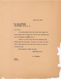 Rubin Saltzman to Nora Zhitlowsky about IKUF Assistance, March 1946 (correspondence)
