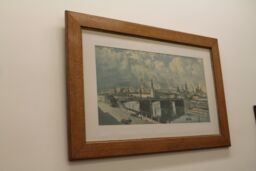 Painting of Moscow with the Kremlin and the Moscow River