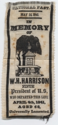 National Fast In Memory Of W.H. Harrison Memorial Ribbon, 1841