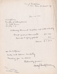 Aaron Goodelman to Rubin Saltzman Regarding Zhitlowsky Monument, November 1944 (correspondence)