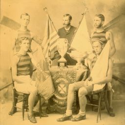 Crew (men's), 1884 senior four-oar shell, group photograph