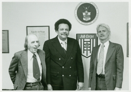 Bruce Voeller with two men at the Department of Labor