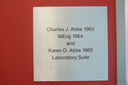 Charles J. and Karen D. Abbe Laboratory Suite Plaque