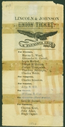 Union Ticket: Lincoln & Johnson