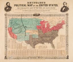 Reynolds's Political Map of the United States Designed to Exhibit the Comparative Area of the Free and Slave States and the Territory open to Slavery or Freedom by the Repeal of the Missouri Compromise with a Comparison of the Principal Statistics of the Free and Slave States, from the Census of 1850