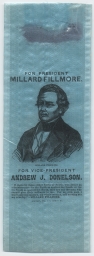 Fillmore-Donelson Portrait Campaign Ribbon, ca. 1856