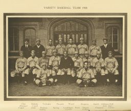 Baseball team, varsity, 1908