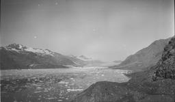Grand Pacific Glacier, east side inlet, above Russel Island