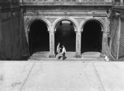 Roseann Pascale and an unidentified SVA student at Bethesda Terrace, Central Park