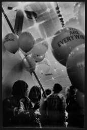 We Are Everywhere balloons at the International Women's Year Convention