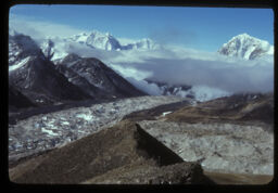 himnadi ra sagarmatha kshetrako drisya (हिम नदी र सागरमाथा क्षेत्रको दृश्य / Glacier in Everest Region)