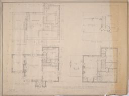 Floor Plan for Cellar, first, second, and third floor residence for Mr. J.E. Duff