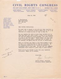 Lottie Gordon to S. Davidovitsh Appealing Against the Execution of Willie McGee, June 1950 (correspondence)