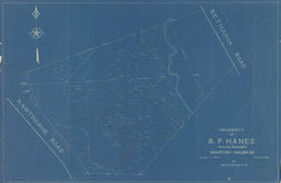 Property of R. P. Hanes showing topography by John D. Spinks C.E.