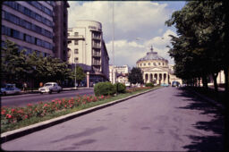Grigorescu Boulevard towards the Athenaeum (Bucharest, RO)