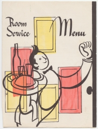 Room Service Menu (front) for the Statler Hotel in St. Louis, Mo.
