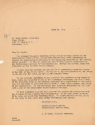 Rubin Saltzman to Henry Monsky about IWO Participation in the American Jewish Assembly, March 1943 (correspondence)