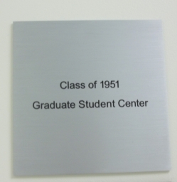 Class of 1951 Graduate Student Center Plaque
