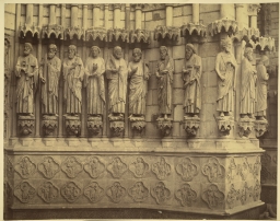 Amiens Cathedral West Facade. Jamb Figures on Right Side of Central Portal 