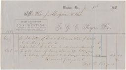Receipt for advertising sale of slaves