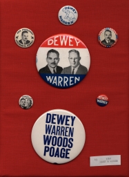 Dewey-Warren Campaign Buttons, ca. 1948