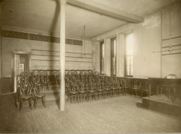 College Hall (built 1871-1872, Thomas Webb Richards, architect), interior, English recitation room