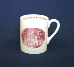Wedgwood china (University of Pennsylvania Bicentennial, 1940), demitasse cup, "Houston Hall Porch"