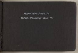 Photograph album, signature page: Henry Ware Jones, Jr. 1913-1917.