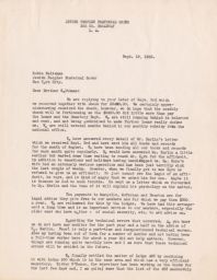 Sadie Doroshkin to Rubin Saltzman about Need for Funds, September 1953 (correspondence)