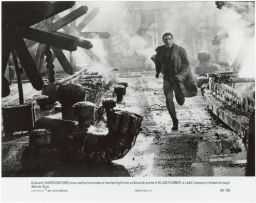 Film still of Deckard (Harrison Ford).