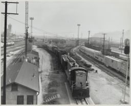 Looking South into the "B" Yard as Engine is Moving Over Hump