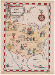 Guide to America. A Comprehensive and Revised Map - Amended