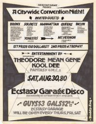 Ecstasy Garage Disco, Aug. 30, 1980
