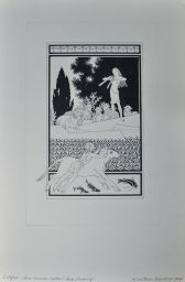 Illustration for "A Classical Storybook" (Chloe rescues Daphnis from Drowning)