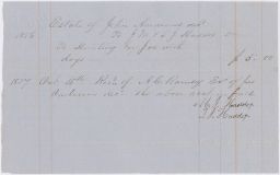 Slave-catcher's receipt for "Hunting boy Joe with dogs"