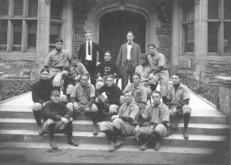 Baseball, 1900 University team, in front of Houston Hall, ca. 1900, group photograph