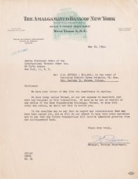 Irving E. Iserson to JPFO about Remittance, May 1946 (correspondence)