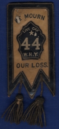 Grant We Mourn Our Loss Memorial Leather Badge, ca. 1885