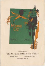 Program for the all-women's production of the Wizard of Oz