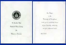 Pi Lambda Theta, membership invitation, 1948