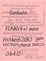Ecstasy Garage Disco, Mar. 21 , 1980