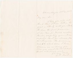 Letter from Charles B Meek to Enos T Throoop