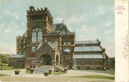 University Library (built 1890, Furness, Evans &  Co., architect; now Anne and Jerome Fisher Fine Arts Library), exterior