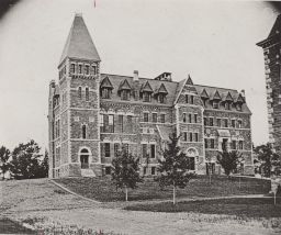 Franklin Hall exterior photograph from the south, ca. 1890s.