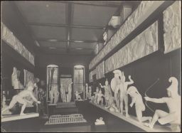 Casts of early Greek and Egyptian sculpture in the Museum of Classical Archaeology at Cornell University.