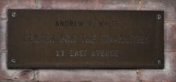 Andrew Dickson White Center for Humanities Plaque